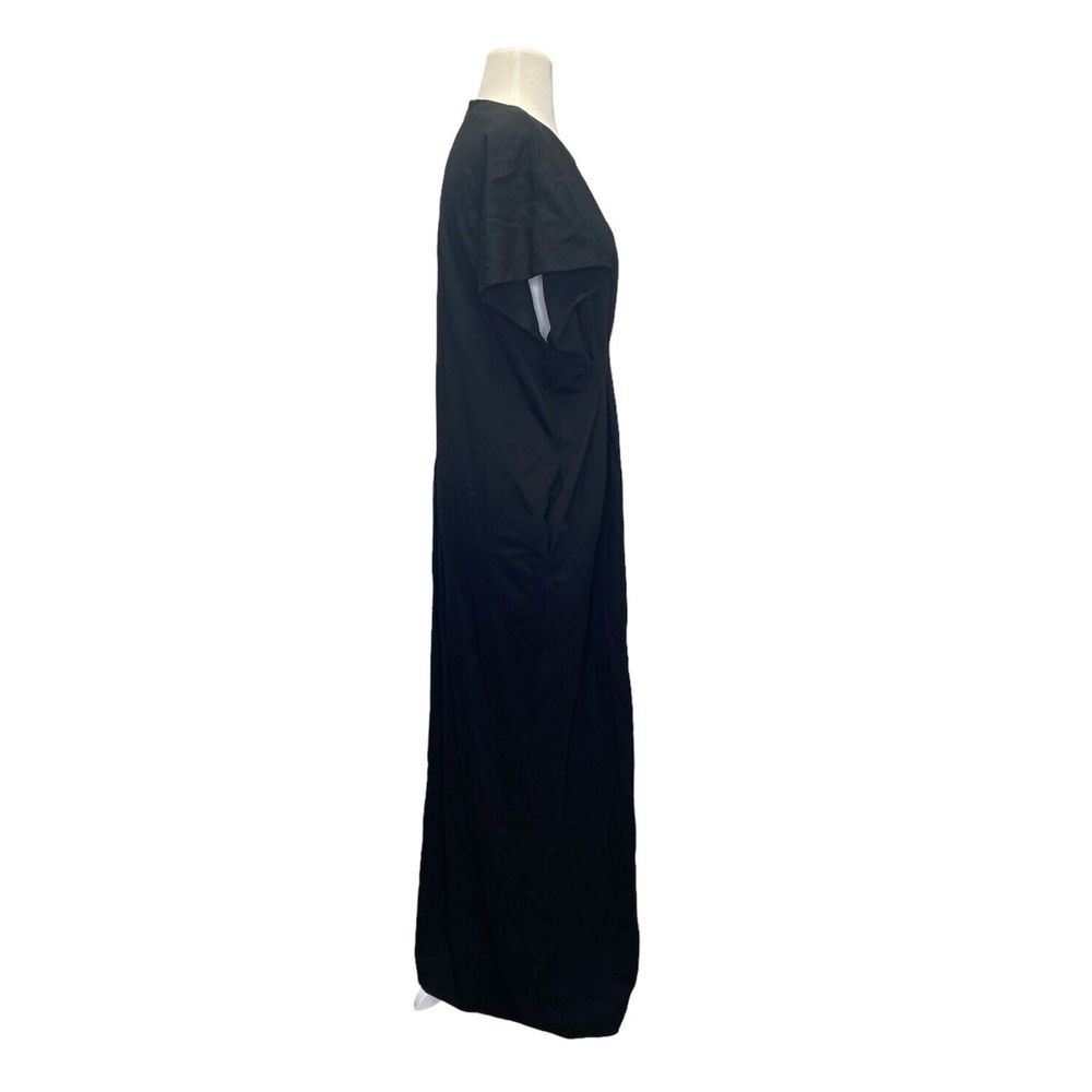 Lisa Perry Barneys Womens Maxi Dress Sz 12 Black Stretch Column‎ Pockets Career - Picture 4 of 11